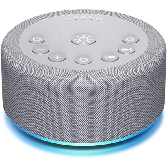 Sound Machine Night Light White Noise Machine 30 Non Looping Sounds 12 Lights 5 - Picture 1 of 14